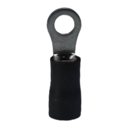 Local Terminal Lugs Ring Type Black Insulation 3.5mm (5Pcs + 5Pcs Free) , Ring Terminal Lugs,  Round Terminal Lugs
