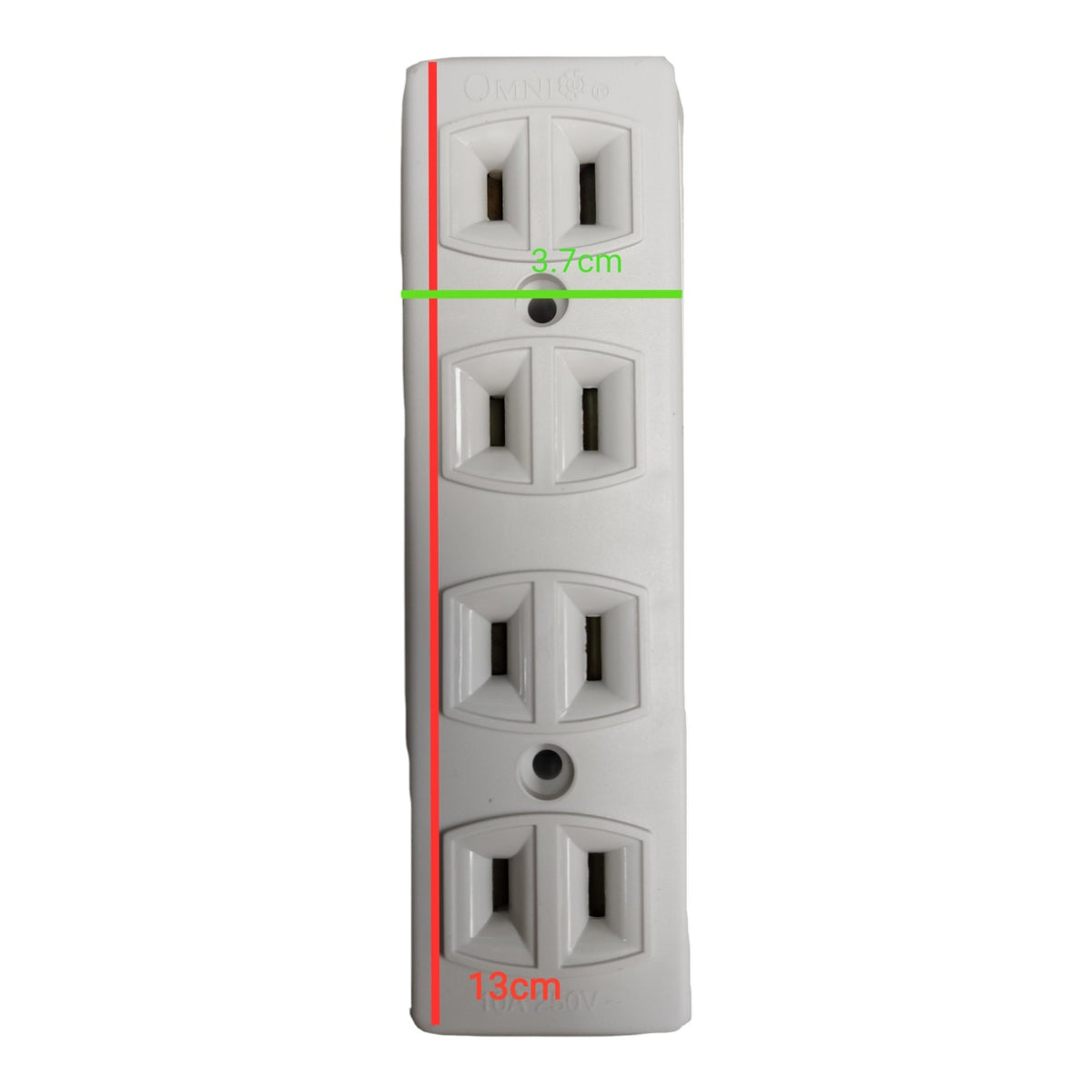Omni  4 Gang Extension Outlet  Surface Type Outlet  STO-004