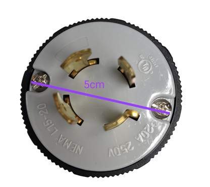 Grippes 20A Twist Lock Plug 3P+E (4P) 250V (NEMA L15) BL1520P, Twistlock Plug 20A 3P+E (4P), Twistlock
