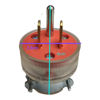 Omni Electrical Rubber Plug Flat Pin with Ground 15A 250V Transparent WPR-103