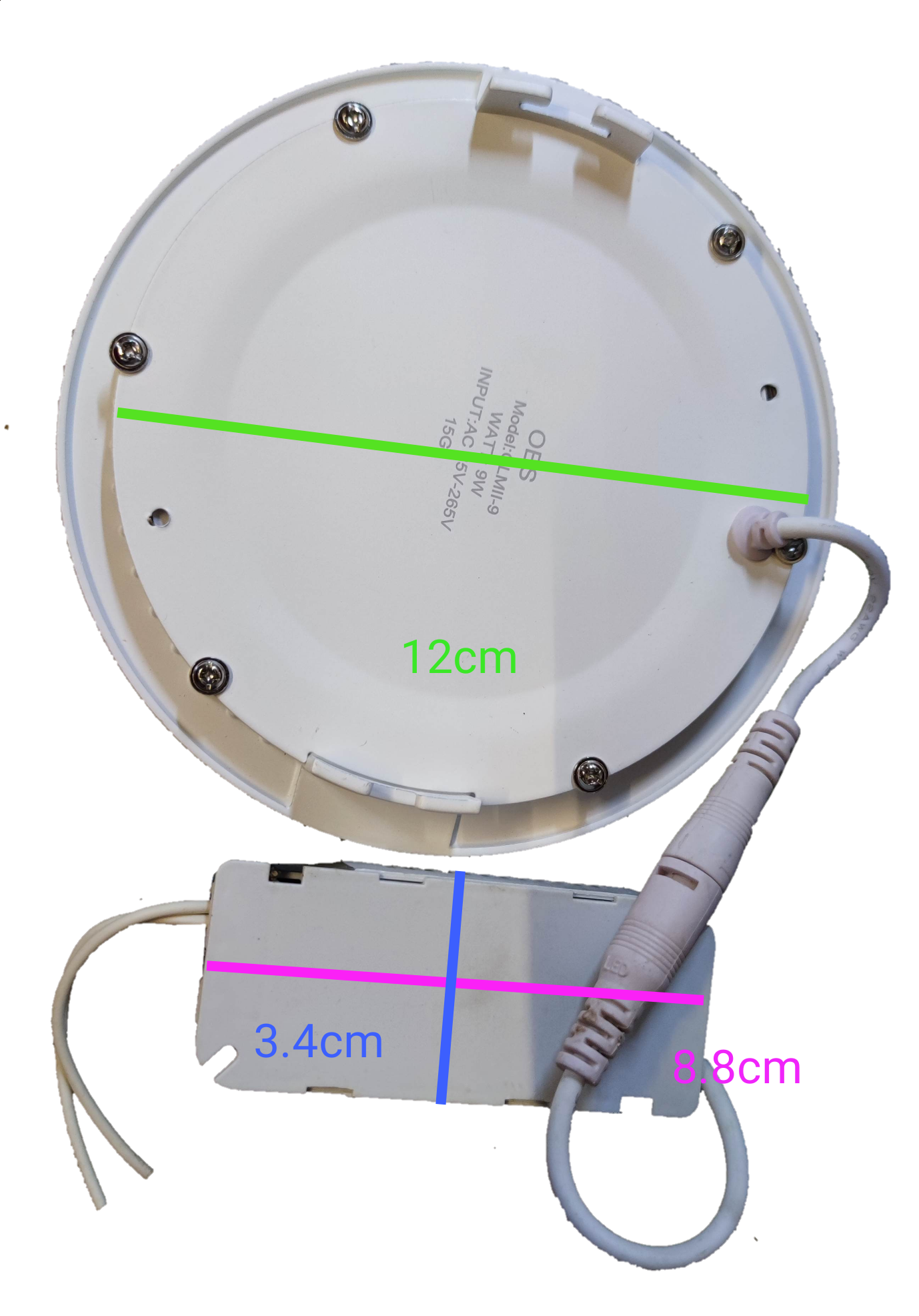 OES 9W LED downlight slim daylight 6500K 220V with compact design and easy wiring for modern spaces