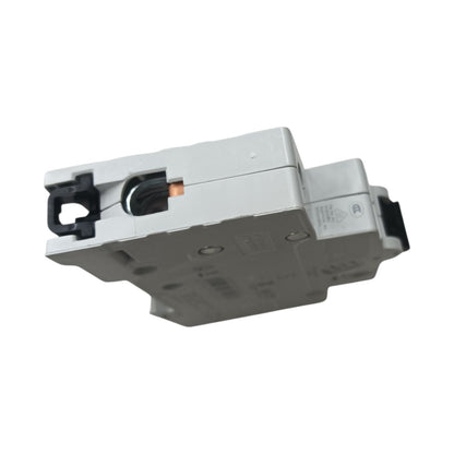 A gray electrical component or module with black connector parts and a small copper-colored terminal, shown on a plain white background.
