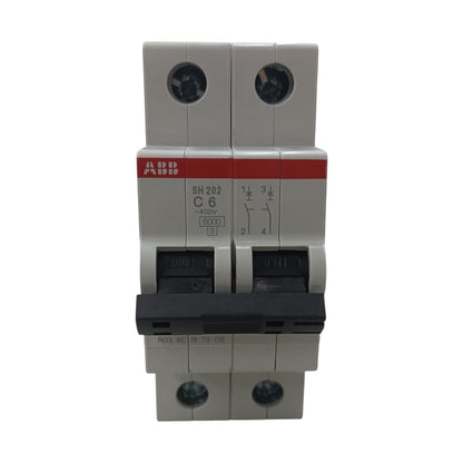 ABB 6A 2 Pole Miniature Circuit Breaker MCB 6KAIC 220V S202-C6