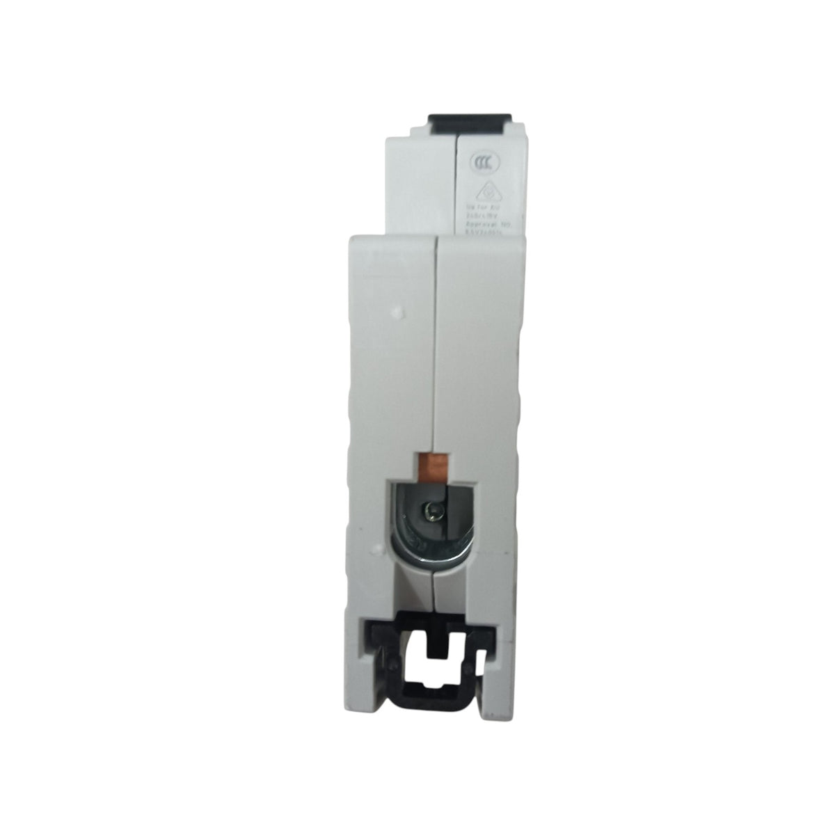 A single modular electrical component, likely a circuit breaker or terminal block, shown from the front against a plain white background.