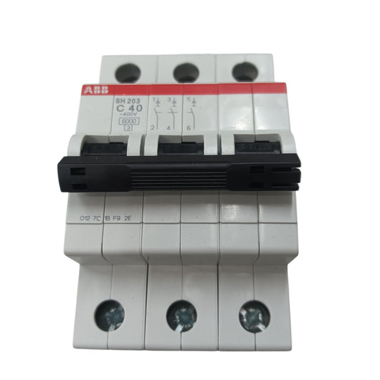 ABB Miniature Circuit Breaker 40A 3 Pole  MCB 6 Kaic 400V SH203-C40
