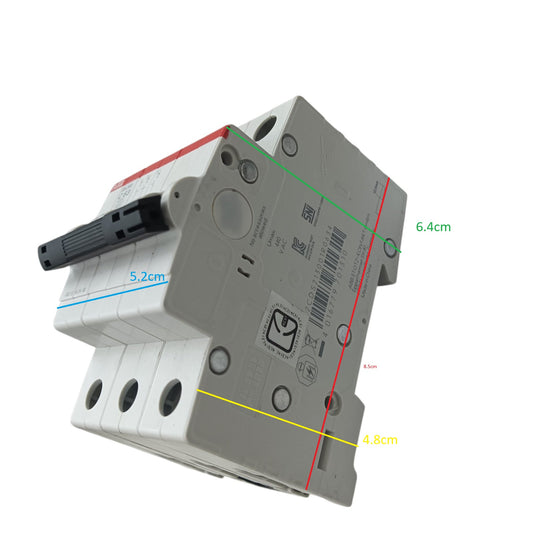 ABB Miniature Circuit Breaker 6A 3 Pole  MCB 6 Kaic 400V SH203-C6
