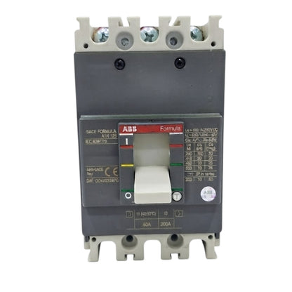 A GE 50A single-pole circuit breaker in the OFF position, shown vertically against a plain white background.