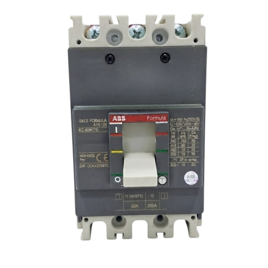 A GE 50A single-pole circuit breaker in the OFF position, shown vertically against a plain white background.