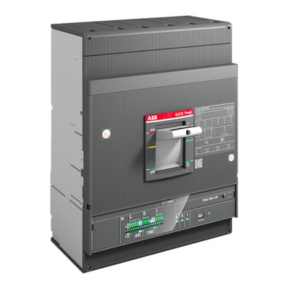 ABB SACE Trip L1 circuit breaker in dark gray with a red and white front label, shown on a plain white background.