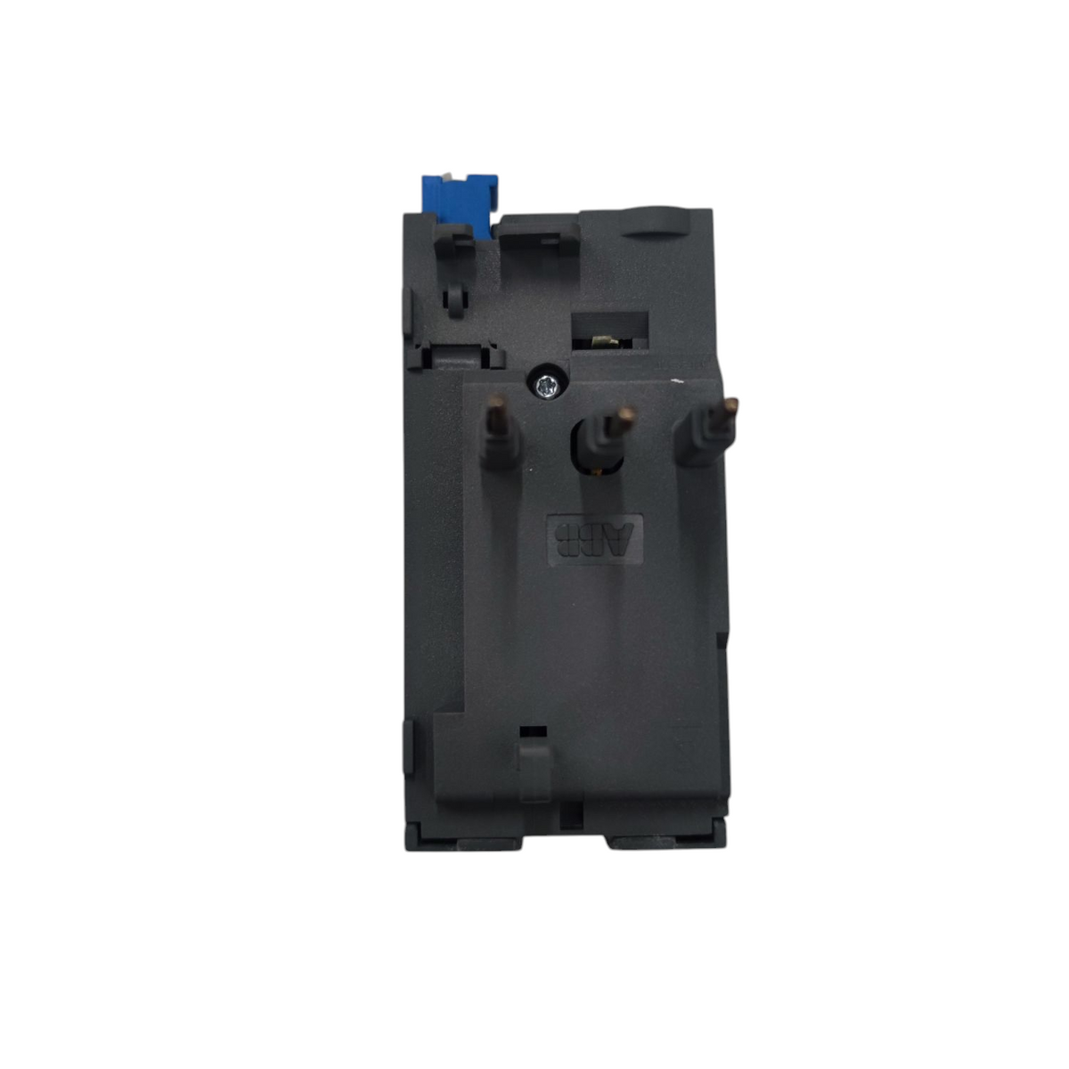 ABB Thermal Overload Relay 7.5-11A black relay module with three terminals and blue reset clip