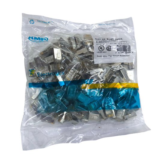 AMP CAT 5e Shielded RJ45 Connector CAT5e RJ45 Connector Metal, 100 Pcs per Order