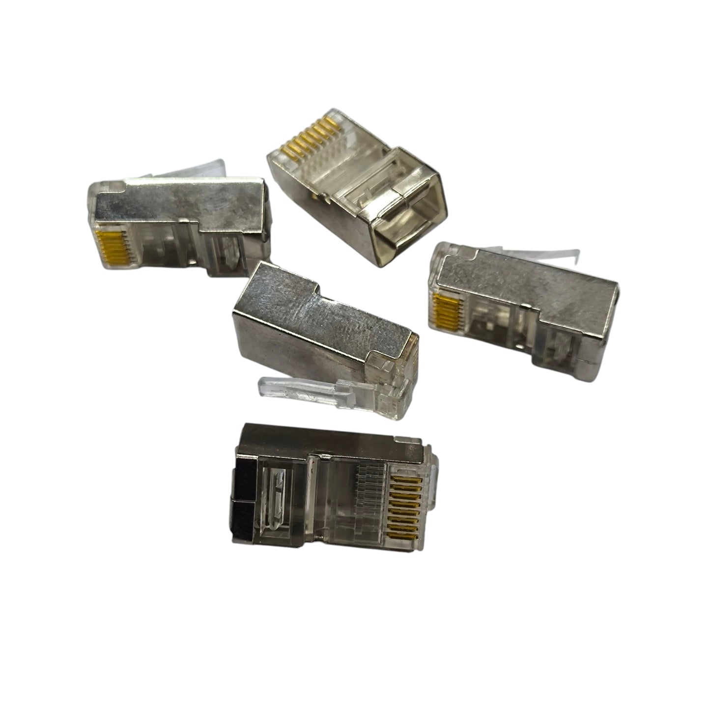 AMP CAT 5e Shielded RJ45 Connector CAT5e RJ45 Connector Metal, 100 Pcs per Order