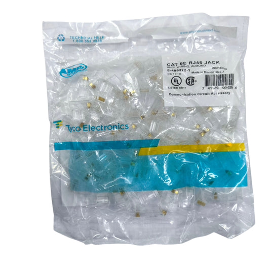 AMP CAT 6E UTP Plug Connector CAT 6 Plastic RJ45 Plug 100 Pcs per Order