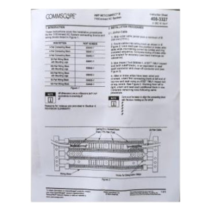 Technical diagram and text on a white background, likely from a product manual or technical guide. AMP 50 Pairs Terminal Block for Telecom 110 Style IDC Electx Electrical Supply