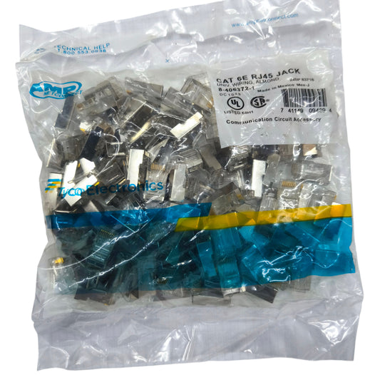 AMP CAT 6E UTP Shielded Connector 100 Pcs per Order, CAT 6  RJ45 Connector Metal