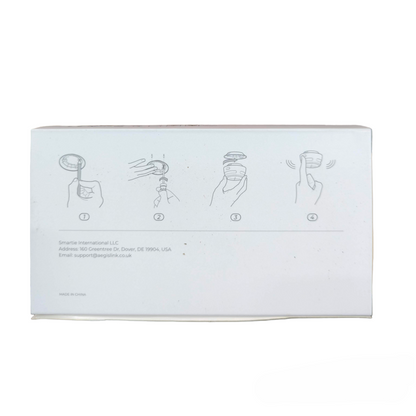 Aegislink wireless interlinked smoke alarm packaging showing installation instructions for CCTV and security system