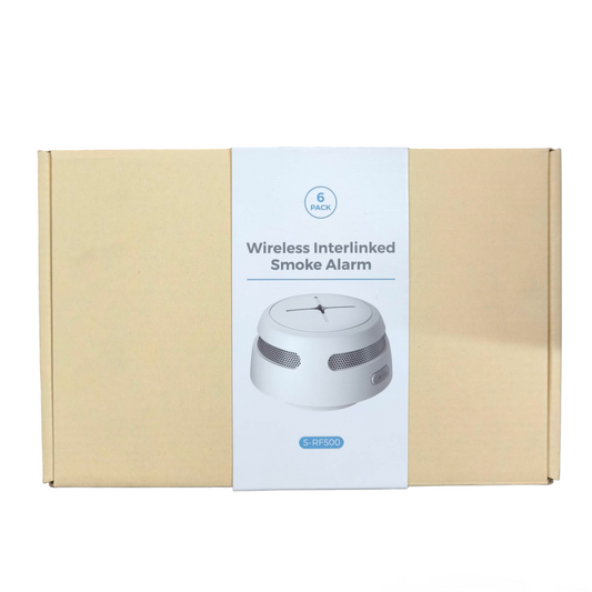 Aegislink wireless interlinked smoke alarm six pack boxed set for home safety