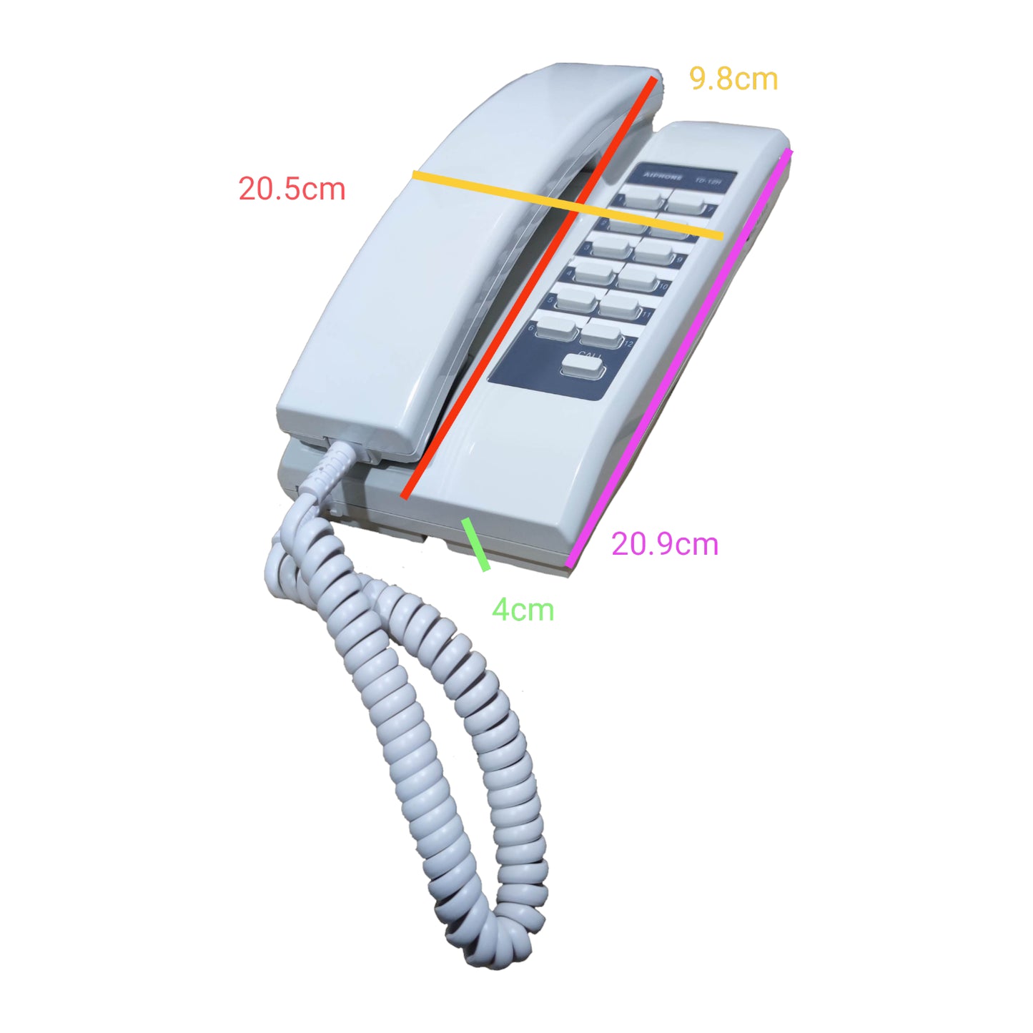 Aiphone 12 Stations Intercom 1 Master 12 Sub Unit with 12V 10A Power Supply 220V Input Set 12PCS-TD-1H/B with 1PC-TD12H/B and Power Supply Japan