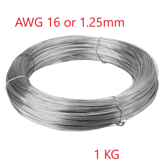 GI Wire AWG 16 or 1.25mm Galvanize Iron Alambre ( 1 KG)