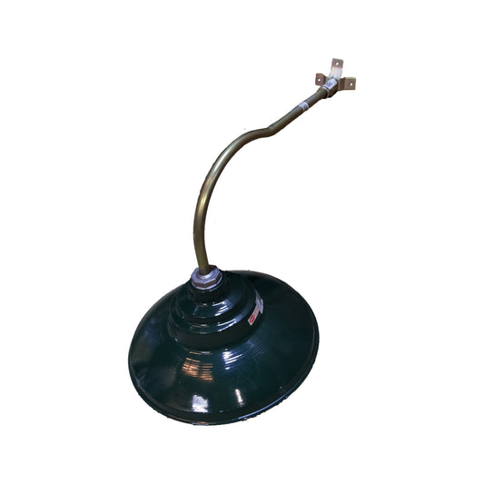 Amco Lamp Cover 16 Inches Shallow Type with E27 Socket Arm and Claw Foot Mounting, Sombrero Green Lamp Reflector