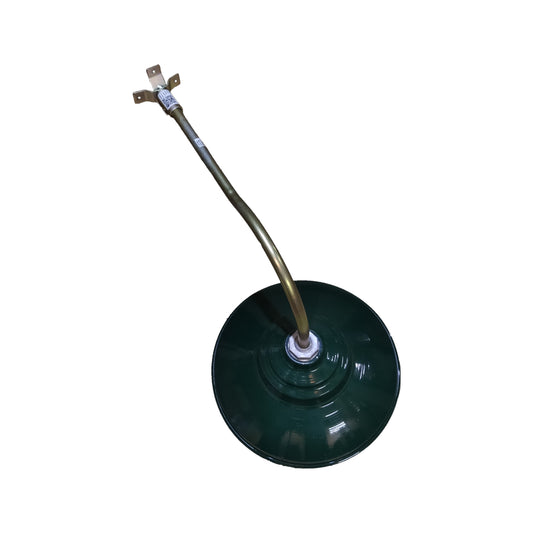 Amco Lamp Cover 16 Inches Shallow Type with E27 Socket Arm and Claw Foot Mounting, Sombrero Green Lamp Reflector