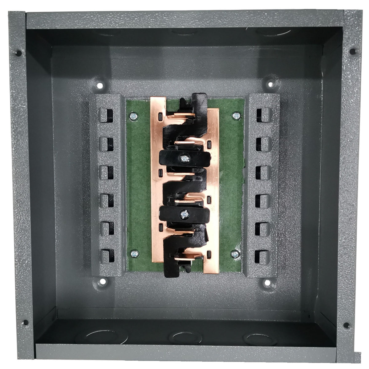 Electrical junction box with copper connectors and green insulation
