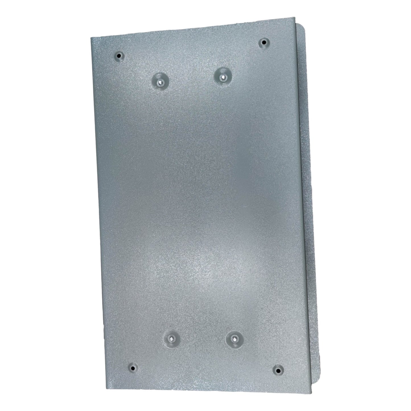 Metallic rectangular panel with circular cutouts on a white background America 8X8 Panel Board 14 Branches 16 Holes Distribution Panel For 2 Pole Plug In Circuit Breaker Flush Mounted Type Electx Electrical Supply