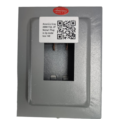 Metallic sample with a label and QR code on a white background