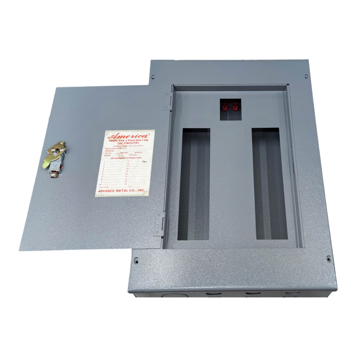 America Panel Board 2 Pole Bolt on TQC Center Main 10 Branches 2 Pole TQC Bolt on Circuit Breakers AMPBTQ10B2P I Electx Electrical Supply