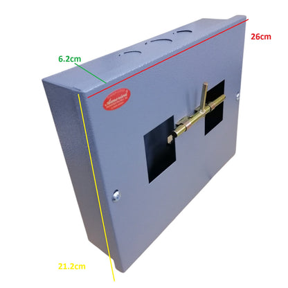 America Powder Coated MTS Panel Board Enclosure Box for 2-Pole Bolt-On Circuit Breakers