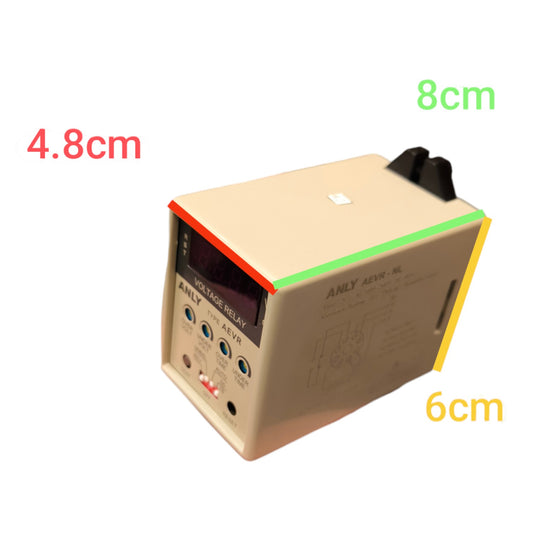 Rectangular electronic device with dimensions labeled on a white background