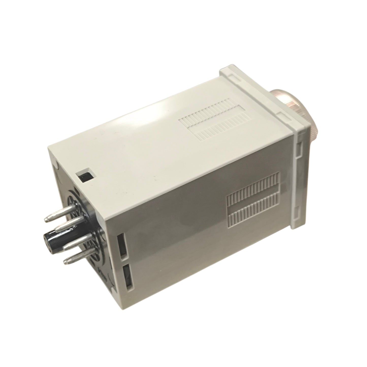 Electronic module with connectors on a white background