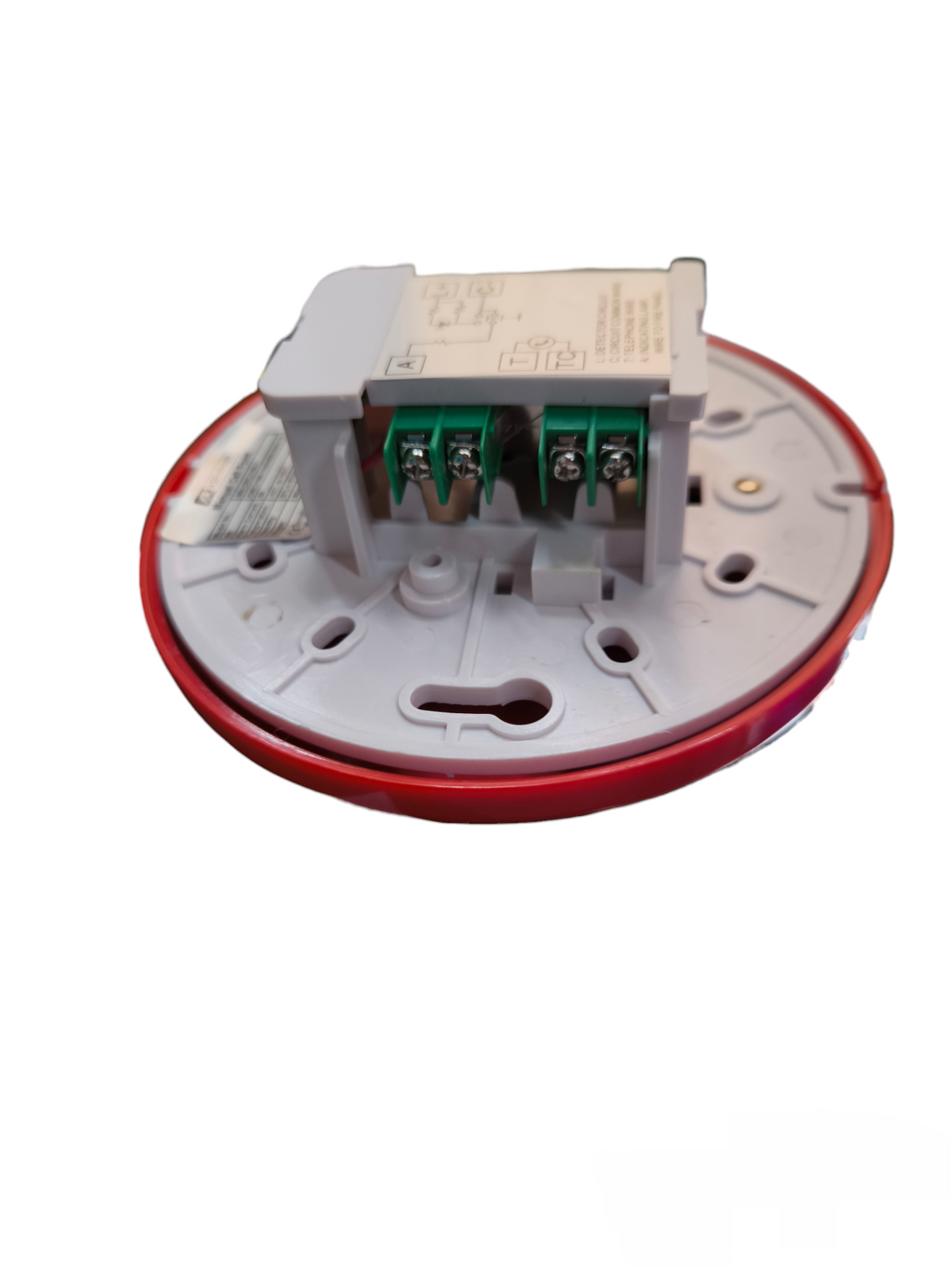 Asenware manual call point push button base with wiring terminals for fire alarms and detectors