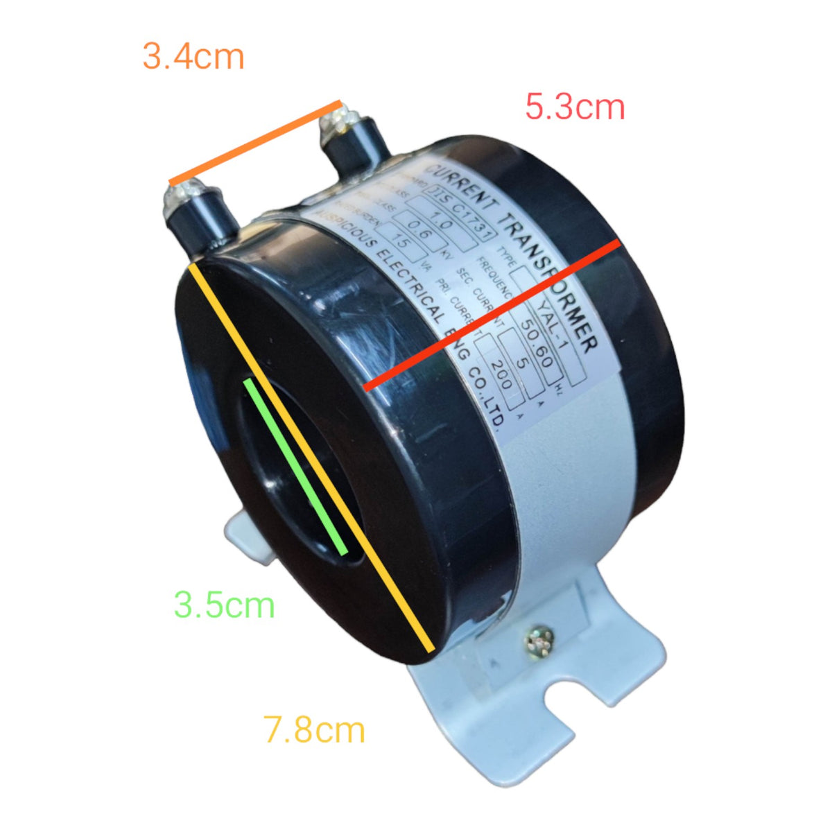 Auspicious 200:5A Current Transformer Type 690V AC Max YAL-1 JIS C1731 Primary Current 200A Secondary Current 5A  Rated Burden 15VA ACT200/5