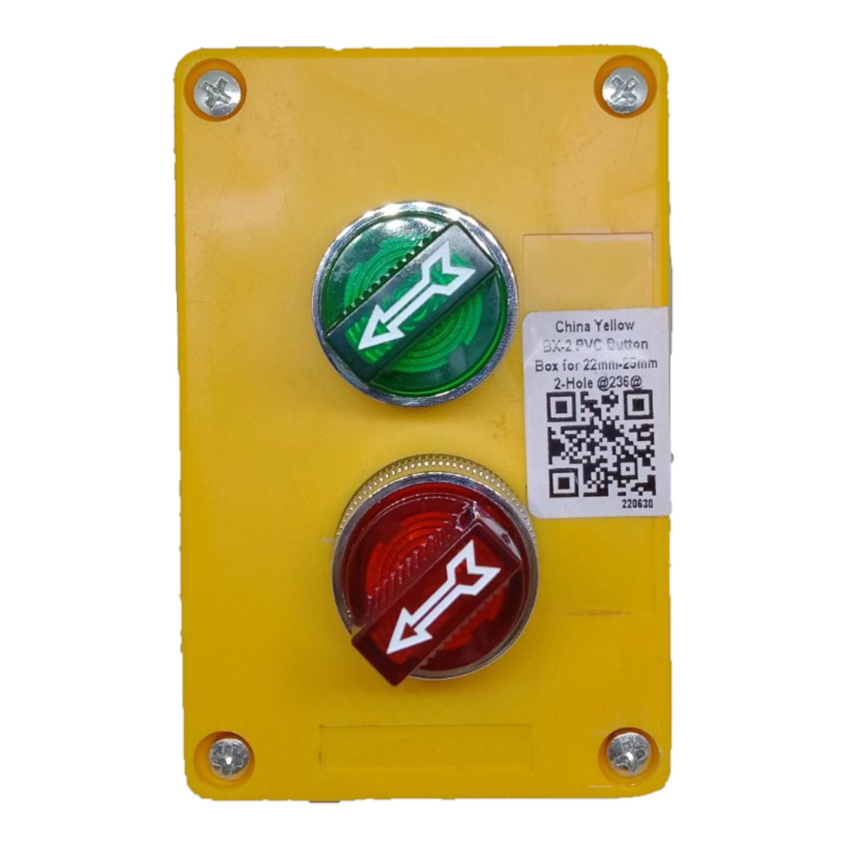 Auspicious 22mm 3A 220V Red/Green 2 Position Illuminated Selector Switch