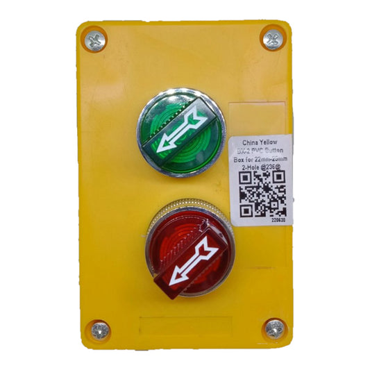 Auspicious Illuminated Selector Switch 22mm 2 Position Green + 3 Position 3A 220V with Surface Type Box Electx Electrical Supply