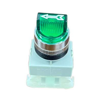 Auspicious Illuminated Selector Switch Green 3 Position 22mm 3A 220V