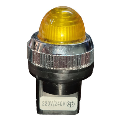 Auspicious Pilot Lamp 25mm Neon Light 220V Yellow NPLR25220V Electx Electrical Supply