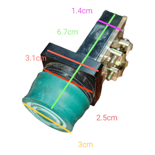 Auspicious Rubber Weatherproof Push Button Switch Green 2NO 2NC 220V 5A Electx Electrical Supply