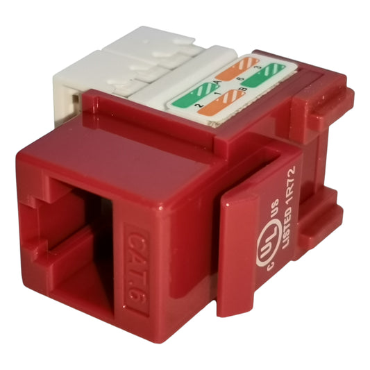 Belkin Cat6 Network Outlet Lan Outlet Device I/O Ethernet Port Keystone Jack Red
