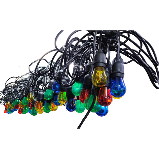 Biglite 150 Feet String Lights with LED Multi Color 100 Lights E27 Sockets 1W 220V Outdoor BHJ-5100 (ASSORTED1W)