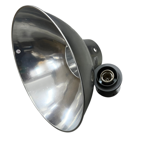 16 Inch aluminum reflector E27 socket lighting installation accessory by Biglite in metallic finish