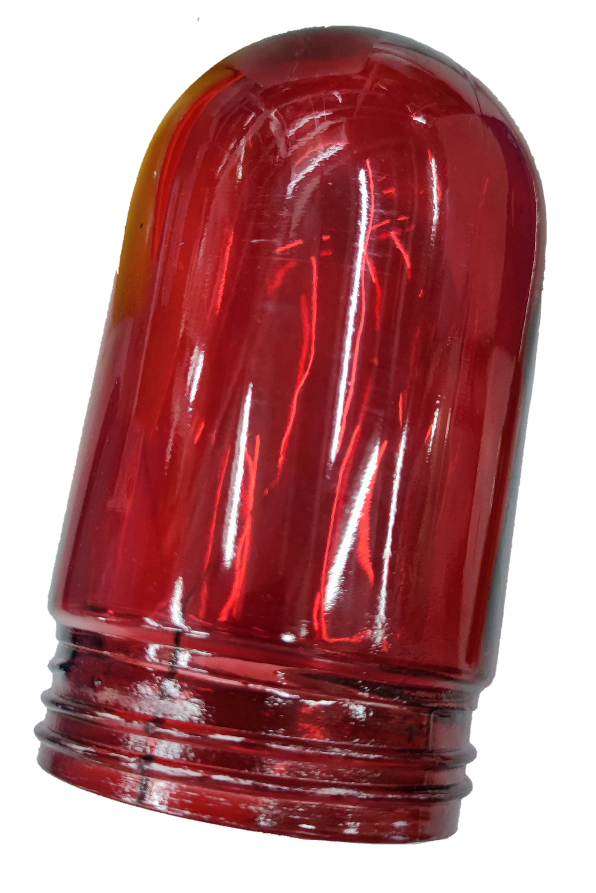 Biglite red vapor lamp glass cover with threaded base for lighting installation accessories