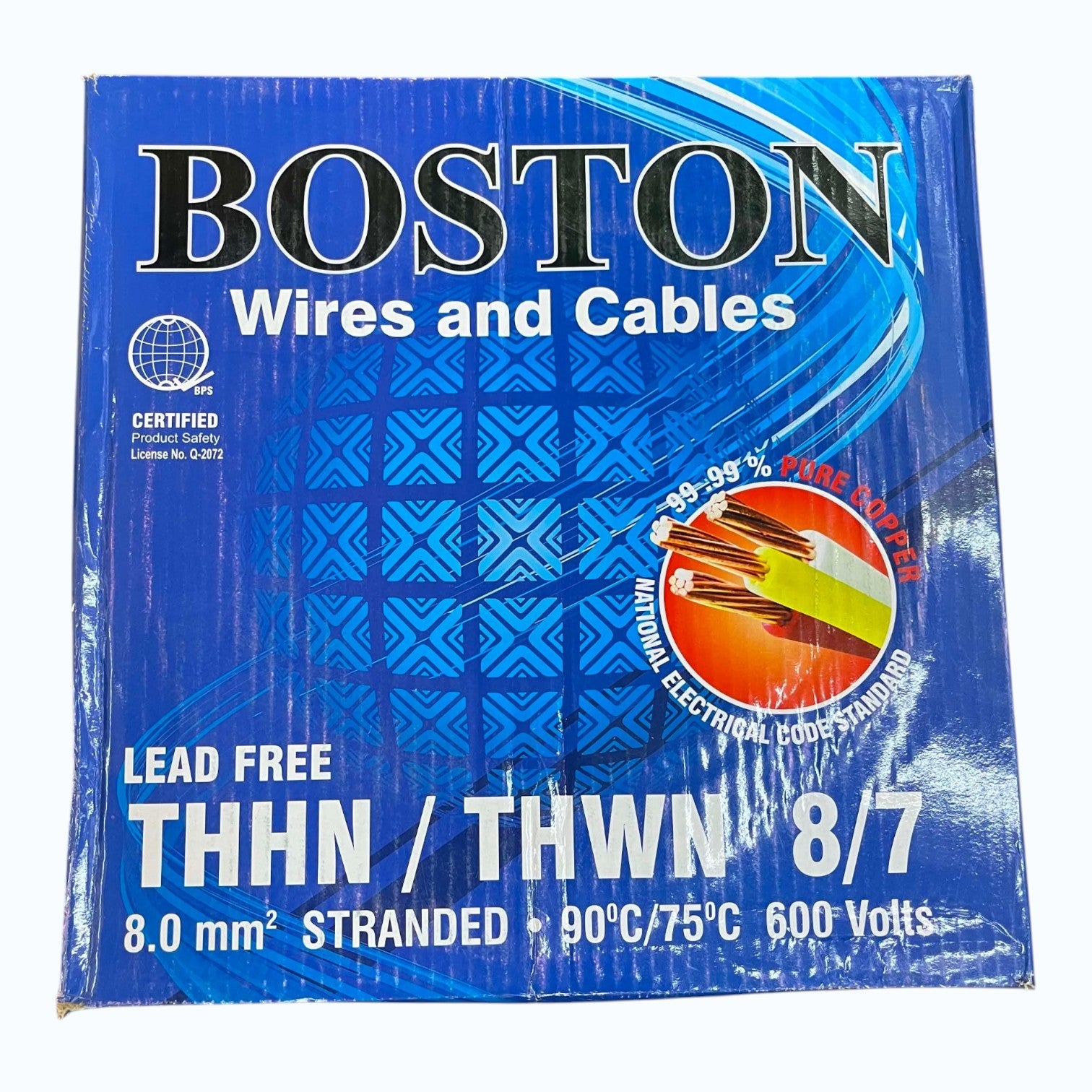 Boston THHN AWG 8/7, THWN 8.0mm² Stranded Red - 150 Meters/Roll Black