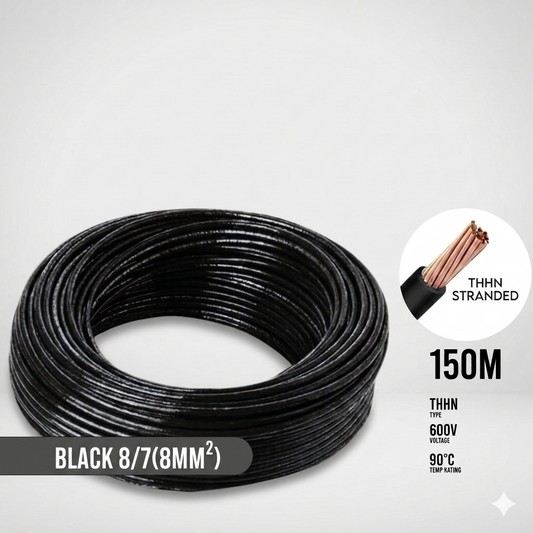Boston THHN AWG 8/7, THWN 8.0mm² Stranded Red - 150 Meters/Roll Black