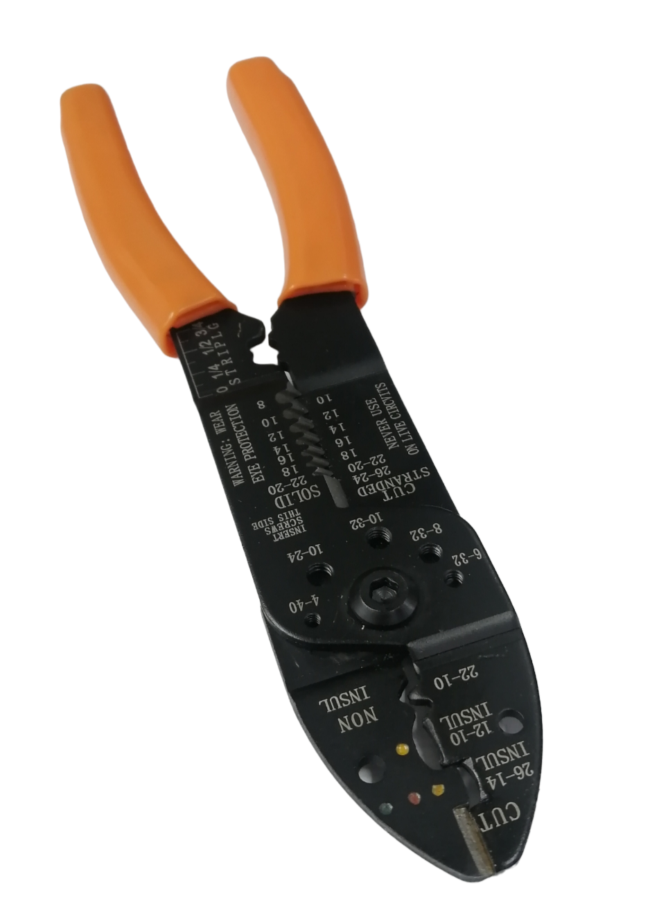 Butterfly 9 Inch Wire Stripper 225mm 2209 with orange handles and wire cutting and stripping features