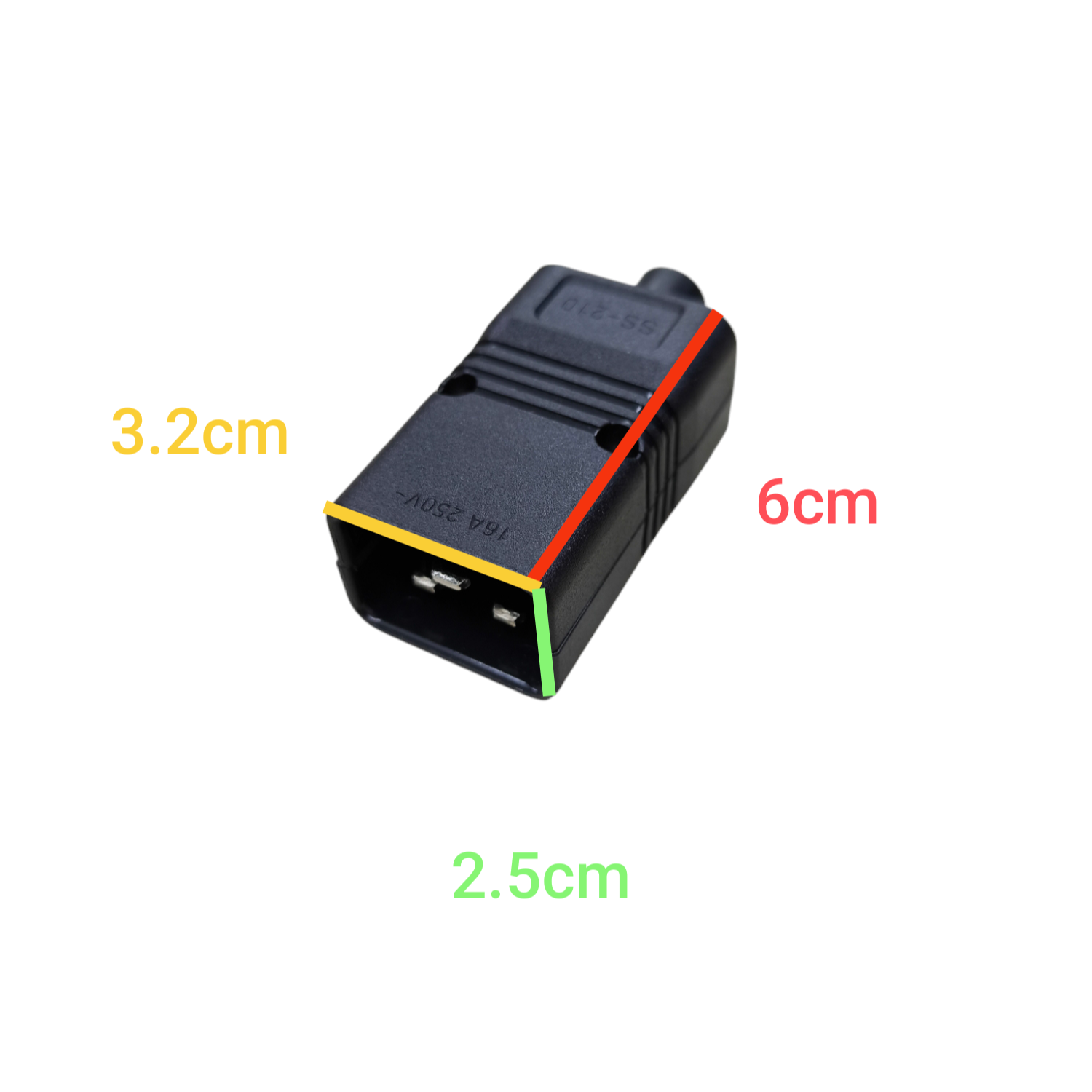 C20 IEC Cord Connector Male 16A 220V Power Computer Connector IEC Electx Electrical Supply 1
