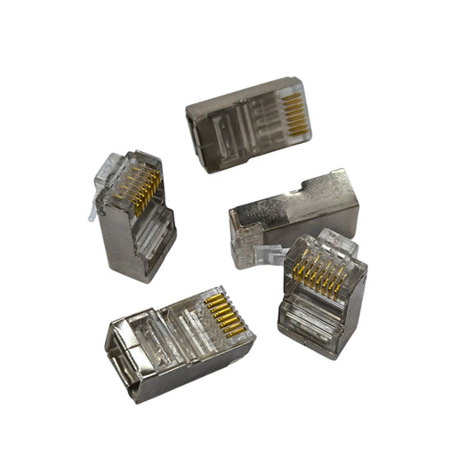 AMP CAT 6E UTP Shielded Connector 100 Pcs per Order, CAT 6  RJ45 Connector Metal