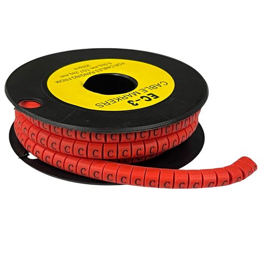 Grippes (C) Cable Marker Red 5.0mm to 7.2mm 350pcs