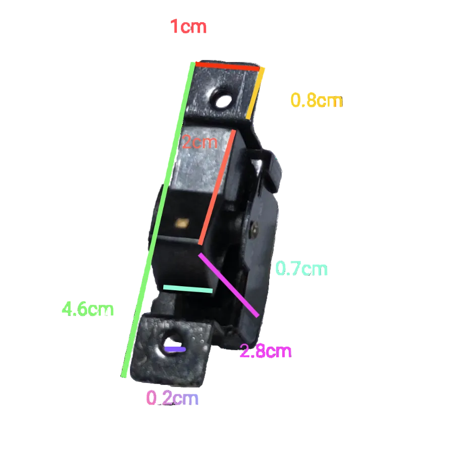 CHILY Rocker Switch With Bracket measuring 4.6cm height and compact dimensions for power control